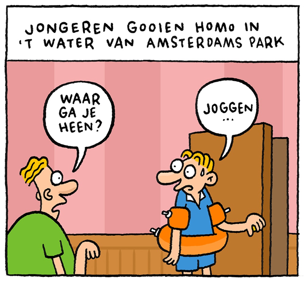 Homo in het water